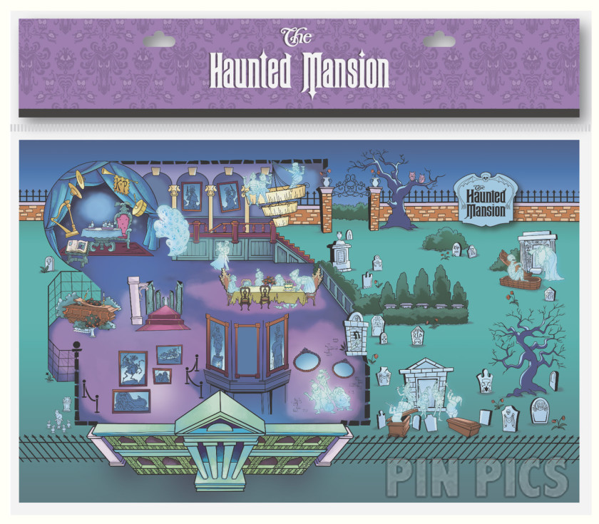 WDI - Haunted Mansion Map and Starter Pin Set - D23 Expo 2024