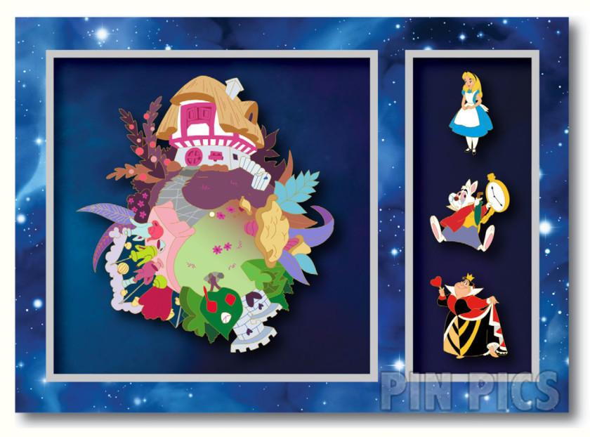WDI - Alice in Wonderland Set - World of - D23 Expo 2024 - Alice, White Rabbit, Queen of Hearts