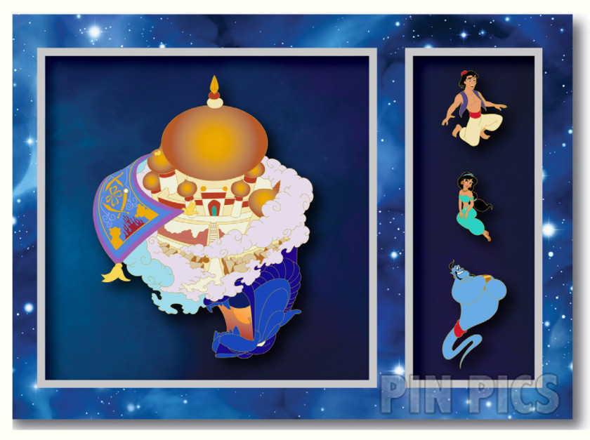 WDI - Aladdin Set - World of - D23 Expo 2024 - Aladdin, Jasmine, Genie