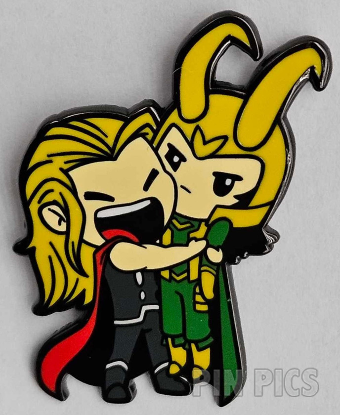 TeeTurtle - Thor and Loki - Hugging - Chibi - Marvel