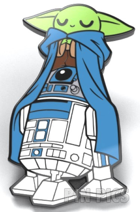 TeeTurtle - Grogu and R2-D2 - Playing Jedi - Chibi - Mandalorian - Star Wars