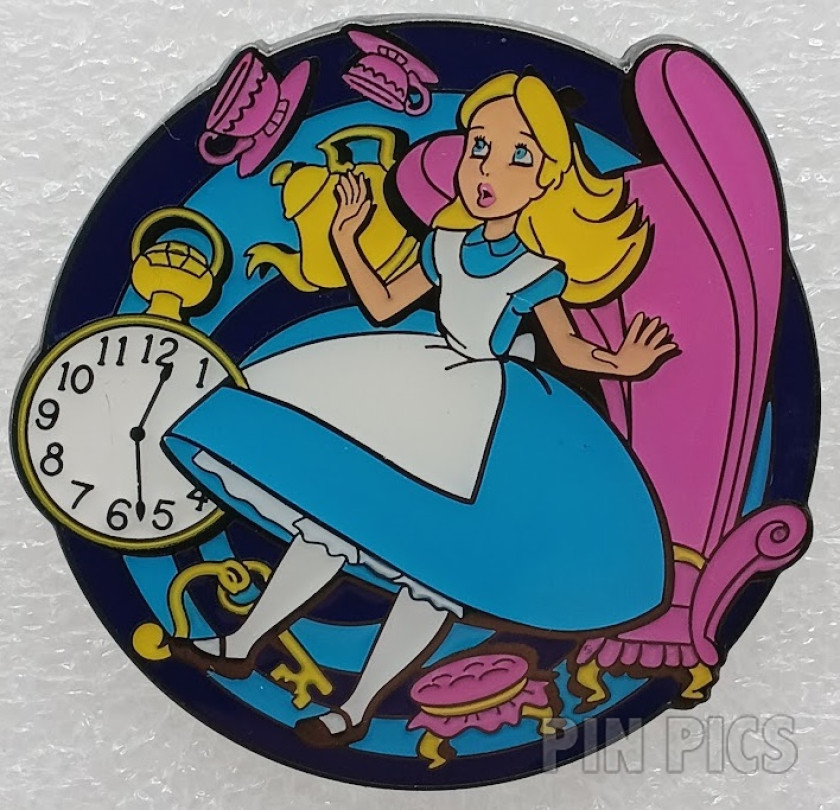 Loungefly - Alice Falling - Pink Chair, Clock - Alice in Wonderland - BoxLunch