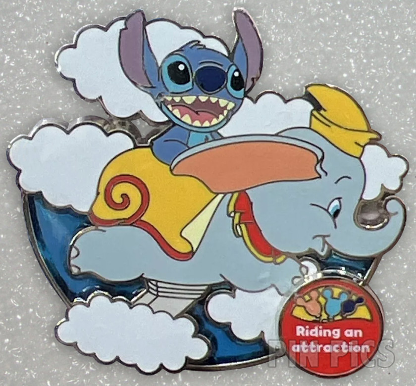 WDW - Stitch and Dumbo - Riding an Attraction - Parks Magical Experiences - Magic HAP-Pins - Slider