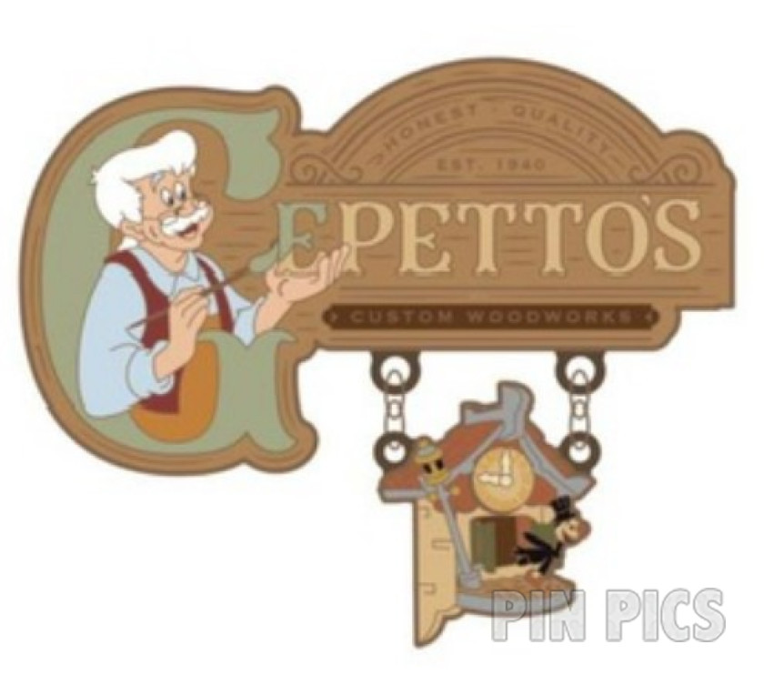 DL - Gepetto's Custom Woodworks - Faux Business - Cuckoo Clock Dangle - Pinocchio