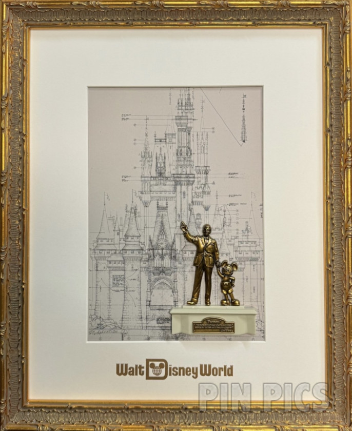 DL - Walt Disney World - Partners Statue Frame - Castle Sketch - D23 2024