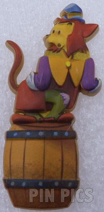 WDI - Gideon the Cat - Sitting on Barrel - Disney Maps - D23 Expo 2024 - Pinocchio