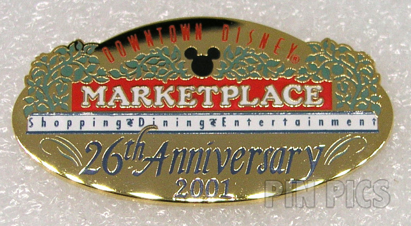 WDW - Completer Logo - Pluto's Pin Pursuit - Downtown Disney Marketplace 26th Anniversary 2001