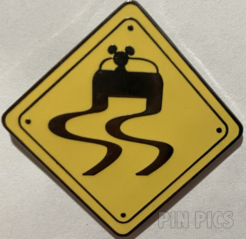 DLR - Mickey Head - Slippery When Wet - Traffic Road Signs