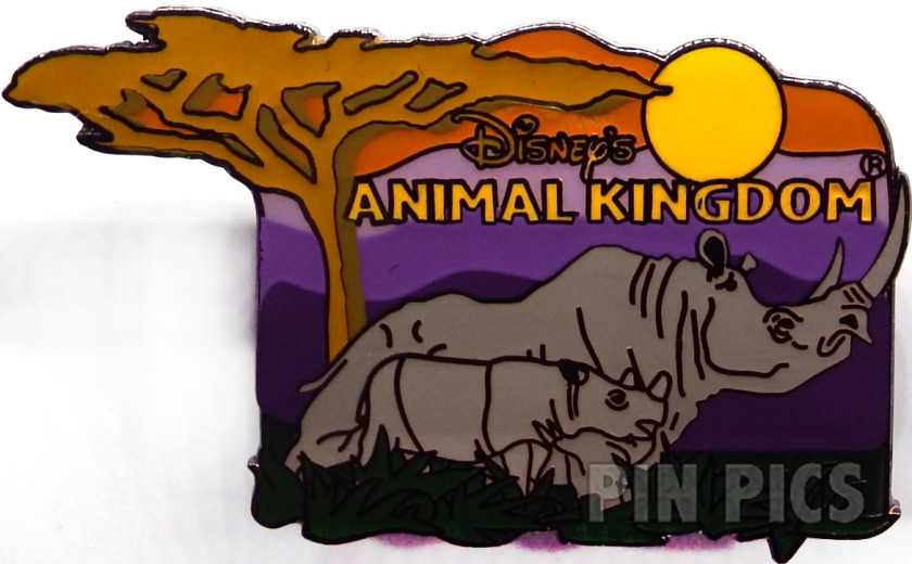 WDW - Rhino and Baby - The Adventure Begins Pin Safari 2001 - Animal Kingdom