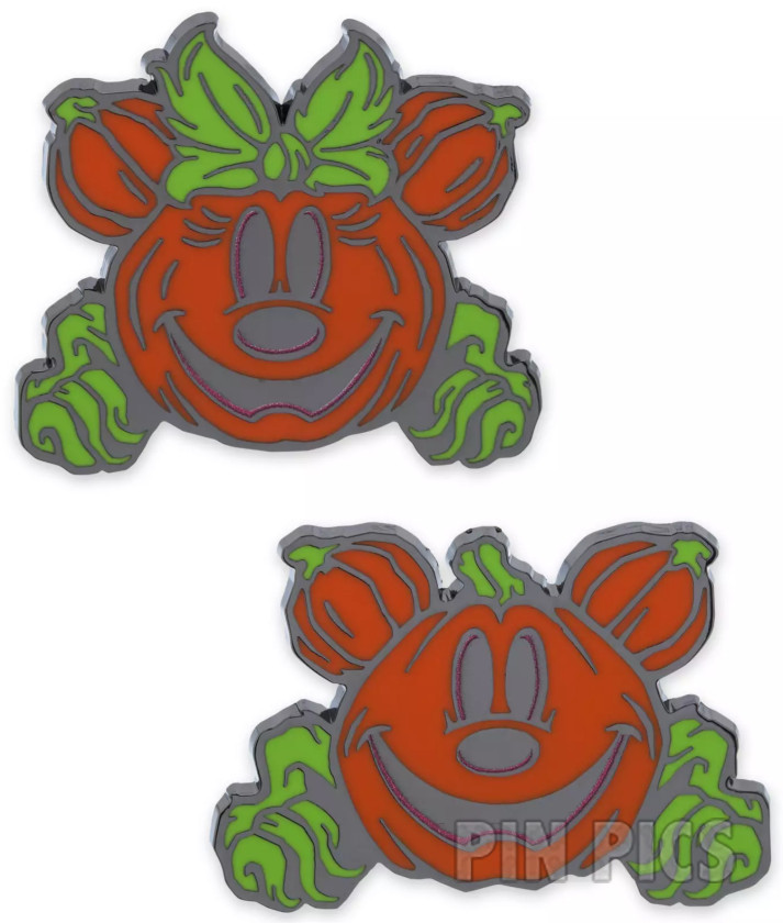 Mickey and Minnie Jack-o-Lanterns - Happy Halloween 2024 - Mickey Mouse Family Collection