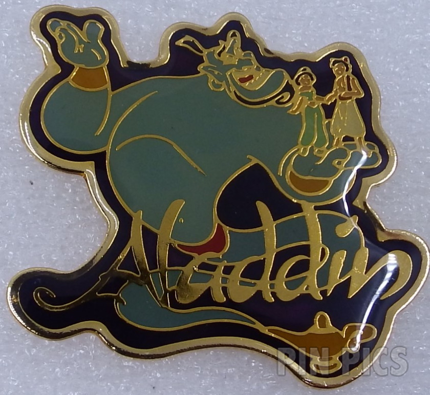 Genie Holding Aladdin and Jasmine