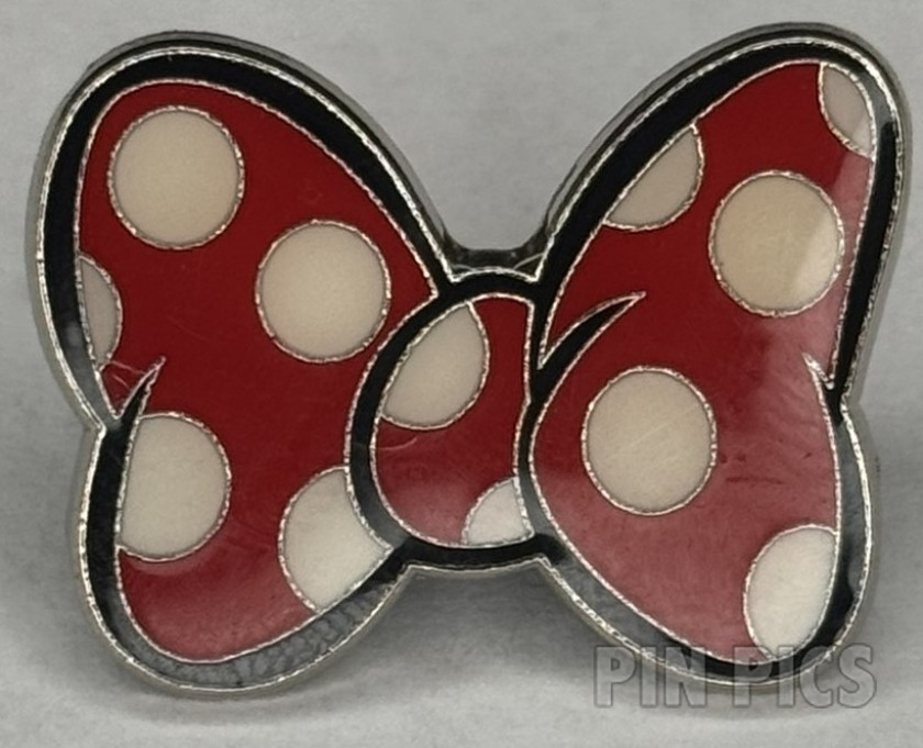 Monogram - Minnie Mouse Bow - Red with White Polka Dots