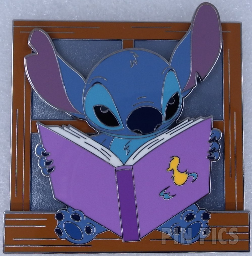 D23 - Stitch - Reading a Book - Relaxing - Joy Everyday - Expo 2024 - Lilo and Stitch