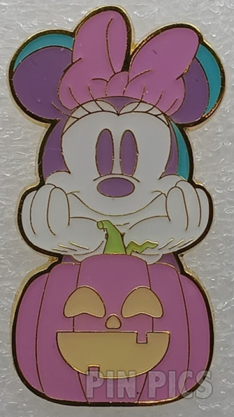 Loungefly - Minnie Mouse - Pink and Yellow Pumpkin - Pastel - Halloween - Black Light - BoxLunch