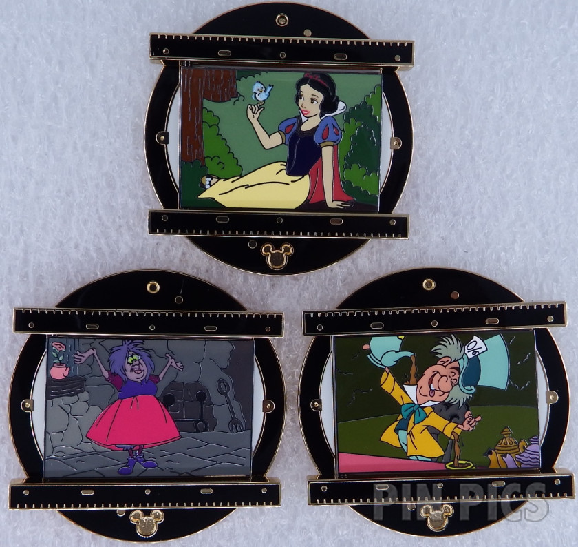 DIS - Snow White, Madam Mim, Mad Hatter - Animator's Pegged Disc Set - Joy on the Screen - D23 Expo 2024