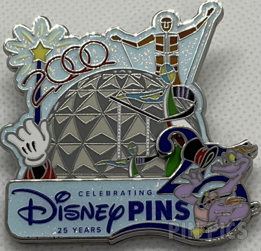 WDW - Figment and Spaceship Earth - Good-bye Gift - Disney After Dark 2024 - 25th Anniversary - EPCOT 2000 Logo