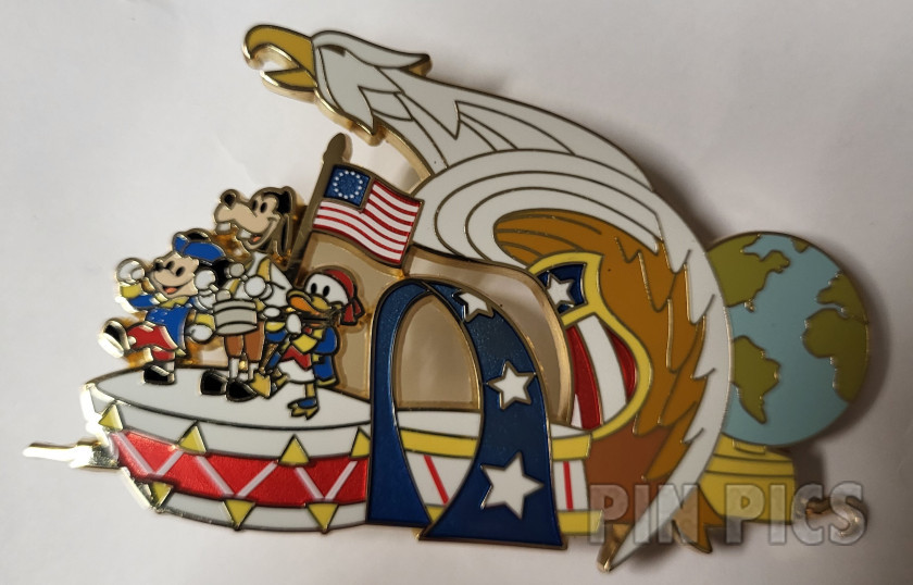 WDW - Patriotic Mickey, Goofy, Donald - Parade Float - Magic HapPins 2023