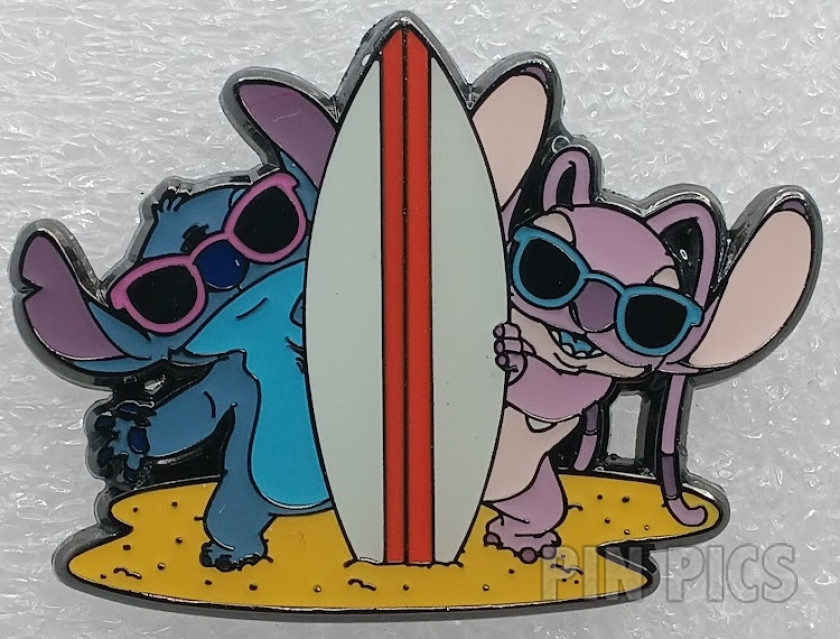 Loungefly - Angel and Stitch - Surfboard - At the Beach - Mystery - Hot Topic