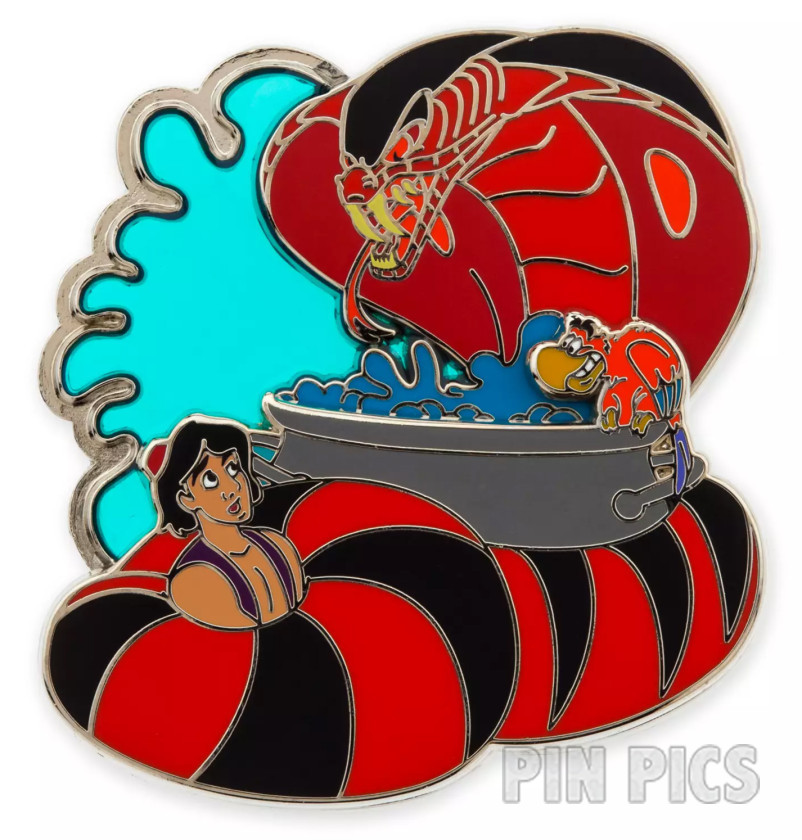 Aladdin, Iago, Jafar as Red Cobra - Stained Glass