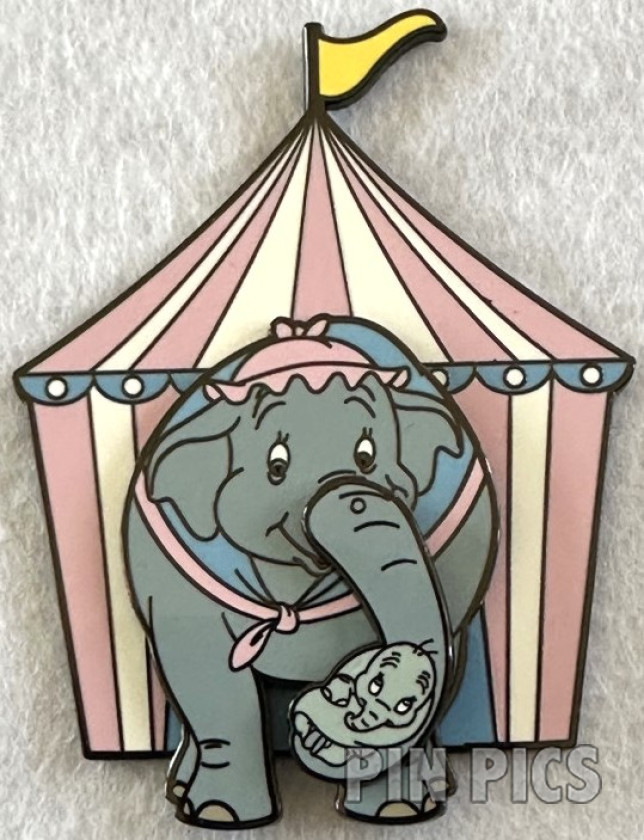 Loungefly - Mrs Jumbo and Dumbo - Circus Tent - Slider - Jumbo - Disney Pins Blog