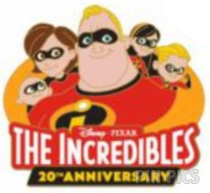 DIS - Bob, Helen, Violet, Dash, Jack-Jack Parr - The Incredibles - 20th Anniversary - Pixar