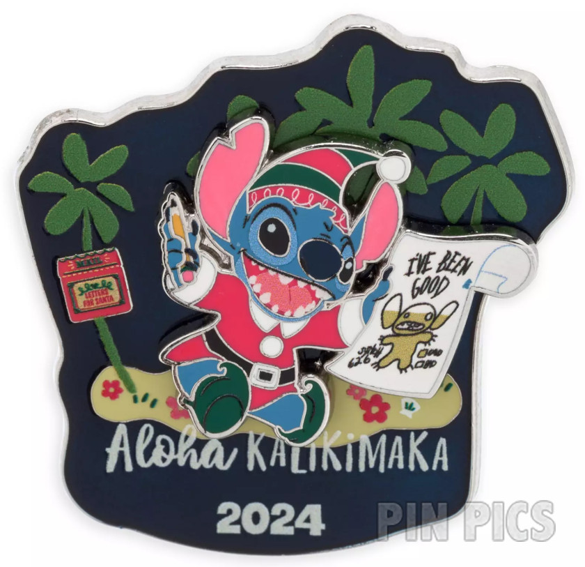 DIS - Stitch in Elf Costume - Aloha Kalikimaka 2024 - Christmas - I've Been Good - Lilo and Stitch