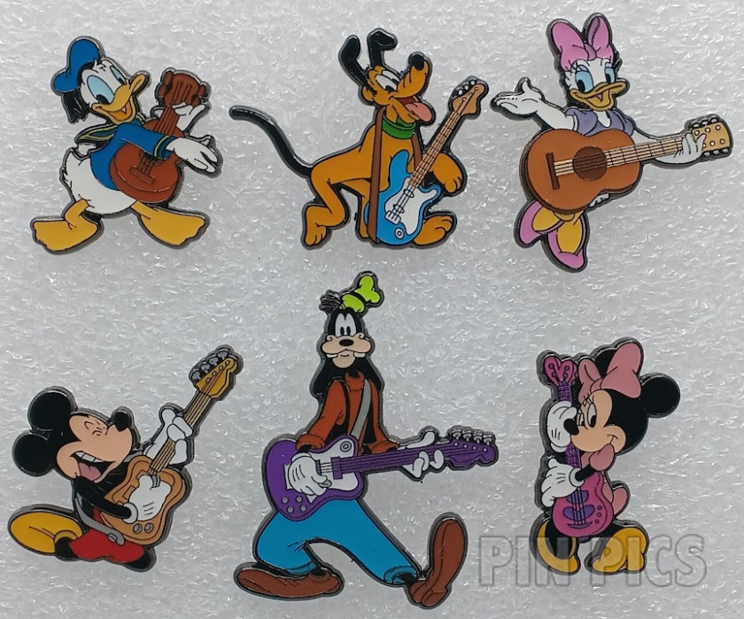 Loungefly - Minnie, Goofy, Donald, Daisy, Pluto - Mickey and Friends with Guitars Set - Mystery - Hot Topic