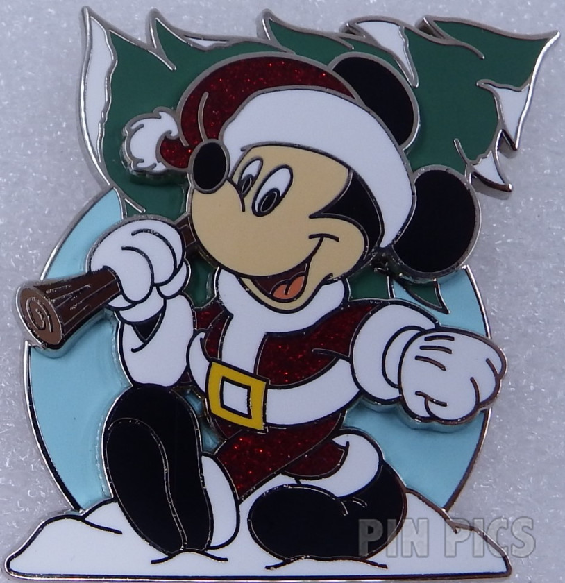 Santa Mickey - Carrying a Christmas Tree - Mickey Mouse Family Christmas Collection