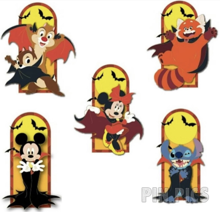 DSSH - Panda Mei, Minnie, Mickey, Stitch, Chip, Dale - Halloween Vampire Set