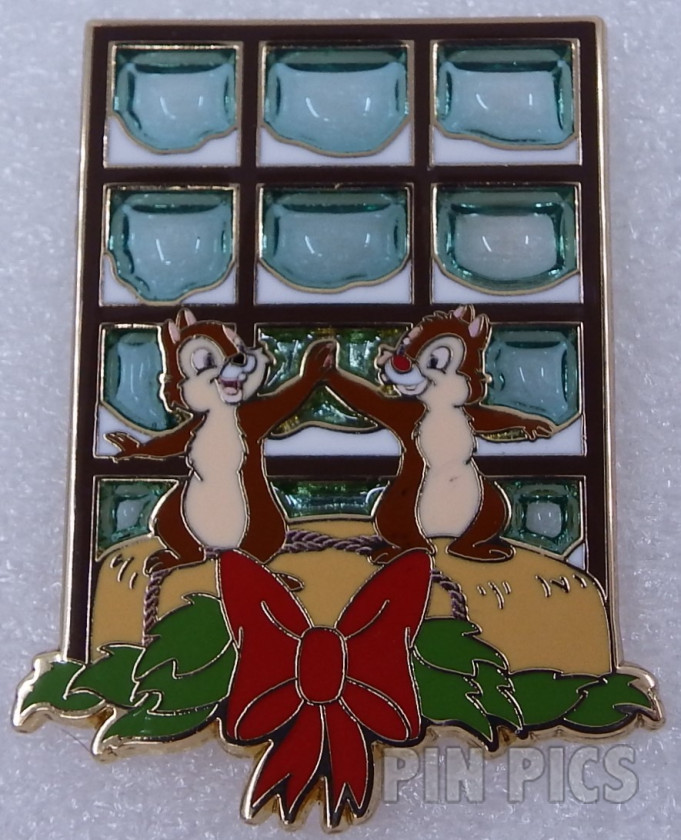 Chip and Dale - Advent Calendar - Mickey's Christmas Carol - Stained Glass