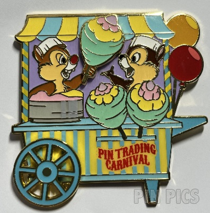 HKDL - Chip and Dale - Cotton Candy Cart - Pin Trading Carnival 2024