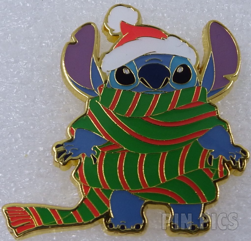 Loungefly - Stitch - Christmas Snowman - Santa Cap and Green Scarf - Holiday Outfits - Mystery - Lilo and Stitch - BoxLunch