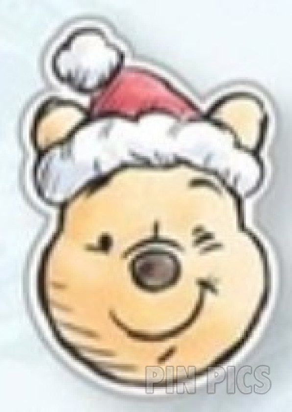 DLP - Winnie the Pooh - Head - Winking - Christmas - Santa Hat