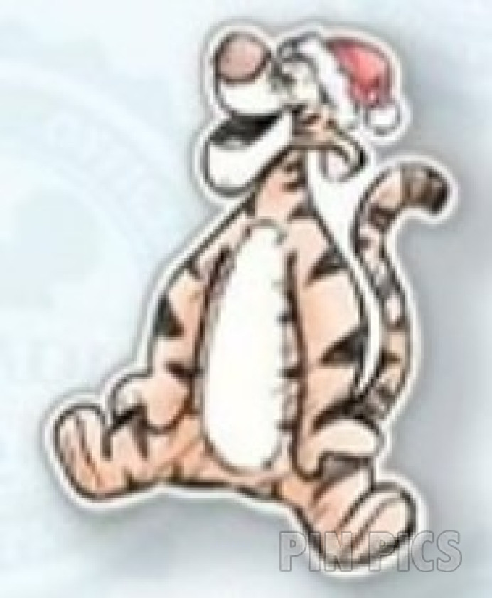 DLP - Tigger - Sitting and Laughing - Christmas - Santa Hat - Winnie the Pooh