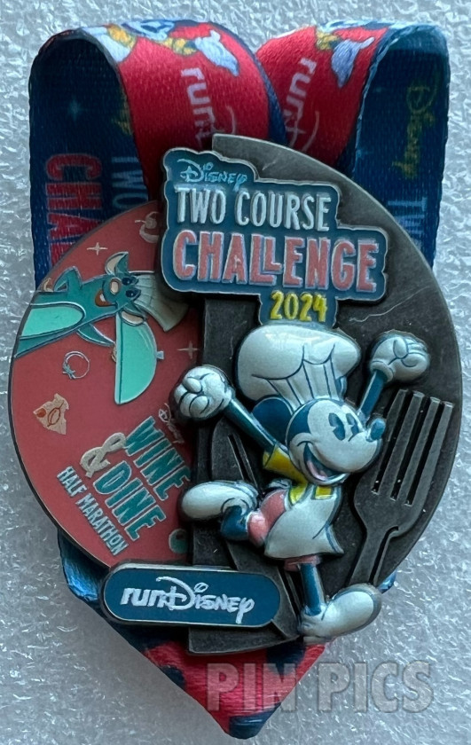 WDW - Chef Mickey - Finisher's Medal Replica - Wine and Dine Half Marathon - Two Course Challenge 2024 Logo - runDisney