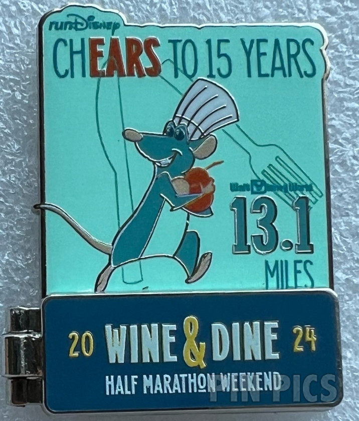 WDW - Chef Remy - 2024 Wine and Dine Half Marathon - I Did It – Chears to 15 Years - Hinged - Ratatouille