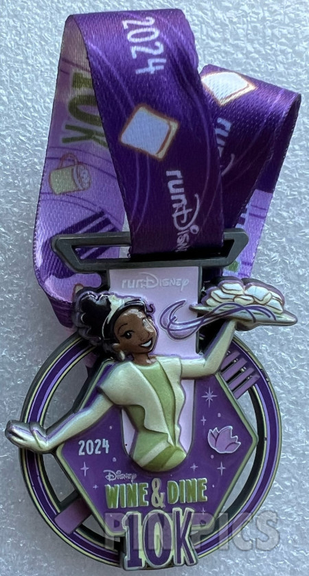 WDW – Tiana - Finisher's Medal Replica - Wine and Dine 10K 2024 – runDisney – Spinner - Princess and the Frog