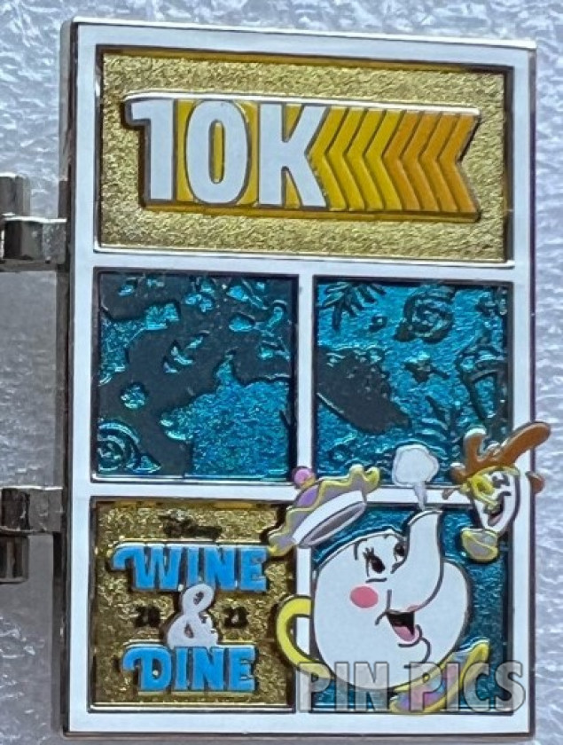 WDW - Mrs. Potts, Chip, Cogsworth, Lumiere  - 2023 Wine and Dine 10k - I Did It - runDisney - Hinged - Beauty and the Beast