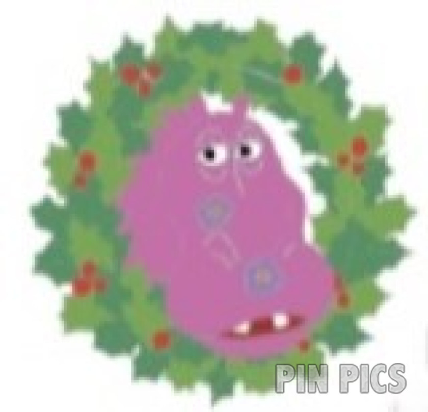 DL - Purple Hippo - It's a Small World Animals - Mystery - Christmas Holiday Wreath Collection