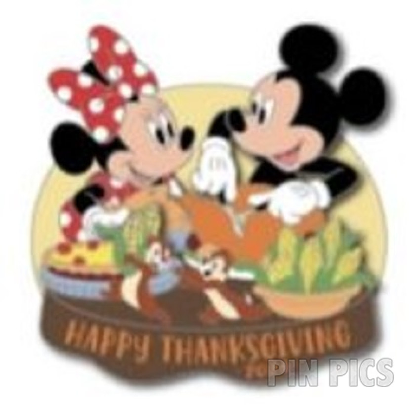 Mickey, Minnie, Chip and Dale - Happy Thanksgiving 2024 - Days of Note