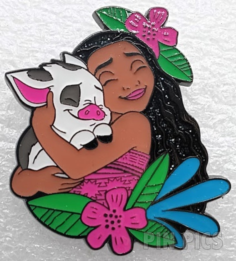 Loungefly - Moana Hugging Pua - Glitter - Glow Under Black Light - BoxLunch