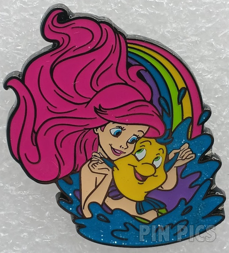 Loungefly - Ariel and Flounder - Glitter - Glow Under Black Light - Little Mermaid - BoxLunch