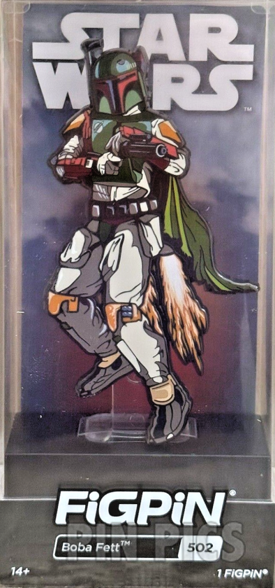 FiGPiN - Boba Fett - 502 - Mandalorian Bounty Hunter using Jet Pack - Star Wars - D23