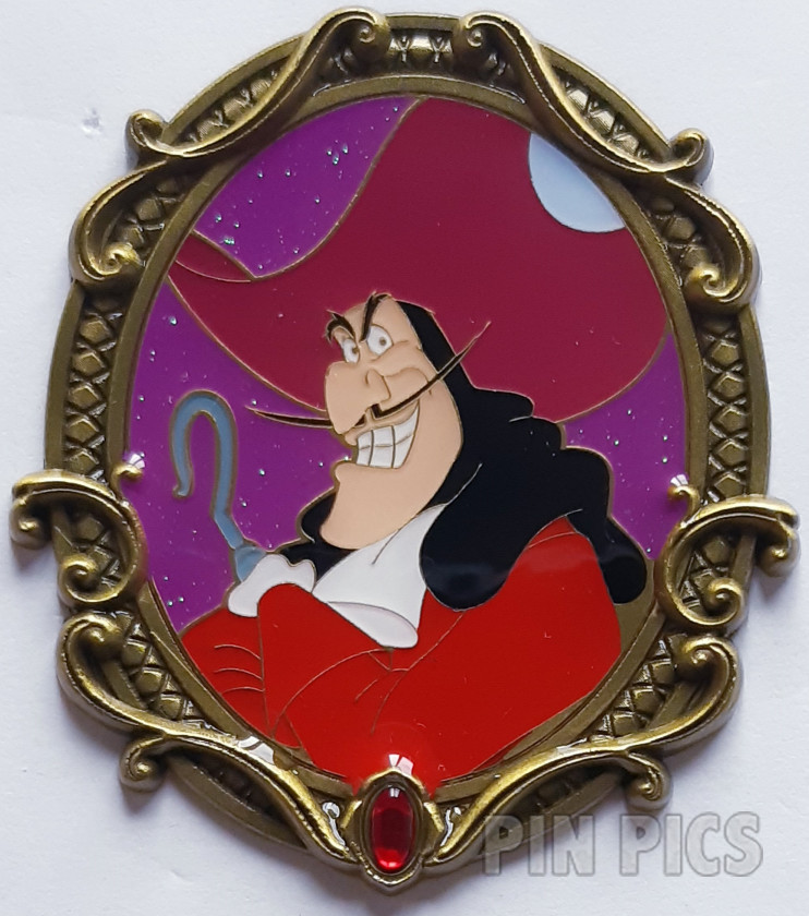 Japan - Captain Hook - Brass Framed Villain Portrait - Peter pan - Halloween - TDR