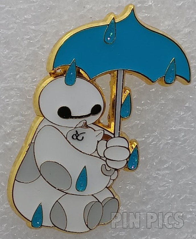 Loungefly - Baymax and Mochi - Sitting in Rain with Blue Umbrella - Big Hero 6 - BoxLunch