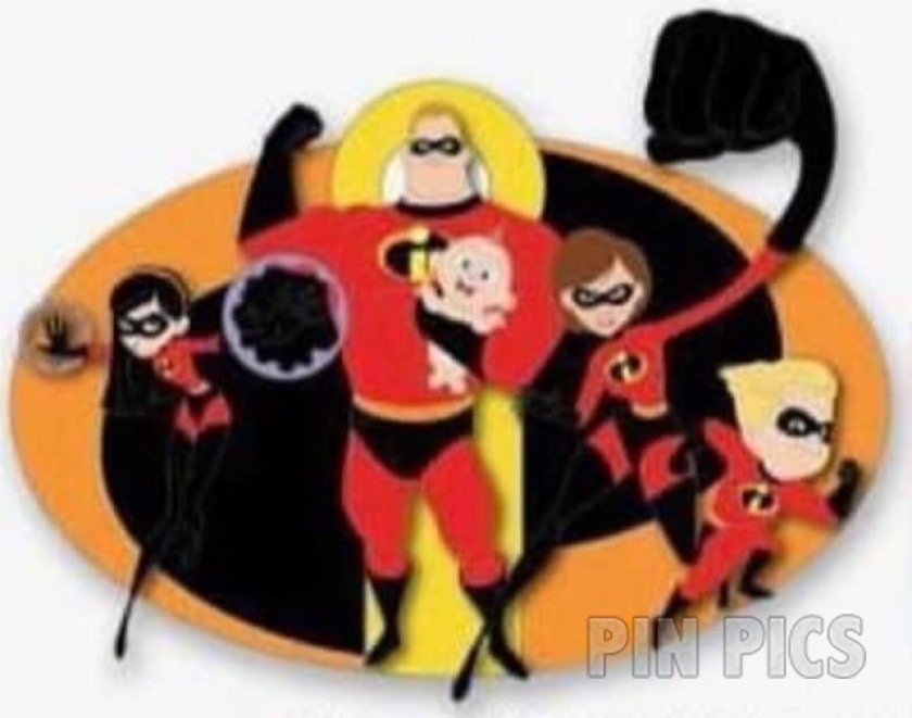 WDI - Mr Incredible, Elastigirl, Violet, Dash, Jack-Jack - 20th Anniversary - Jumbo - Incredibles - Pixar