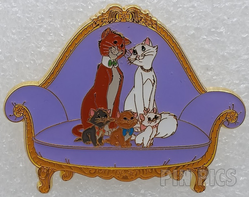 Loungefly - Duchess, O'Malley, Marie, Toulouse, Berlioz - Sitting on Couch - Aristocats Family Portrait - BoxLunch