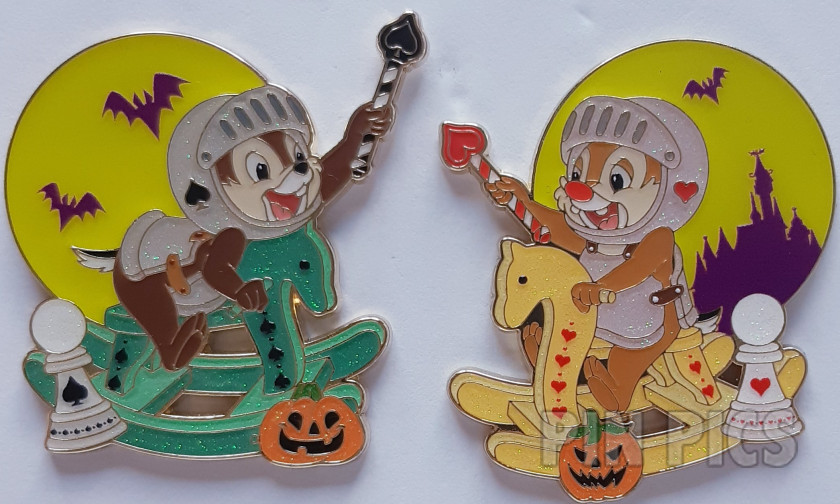 SDR - Chip and Dale - Knights on a Rocking Horse Set - Happy Halloween