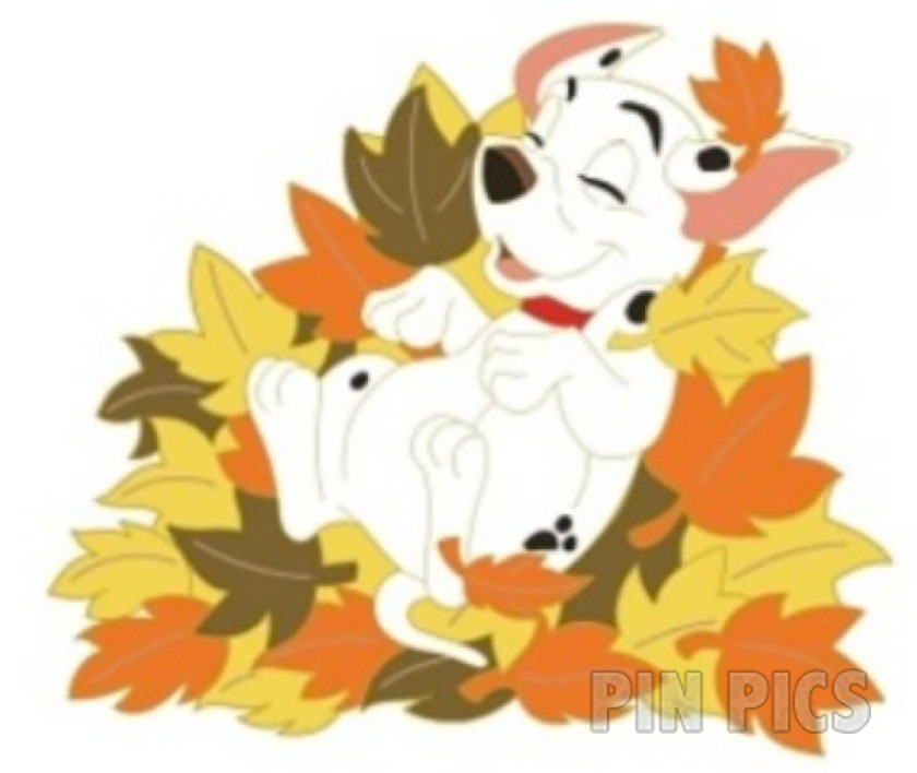 DSSH - Puppy - Jumping in Fall Leaves - 101 Dalmatians