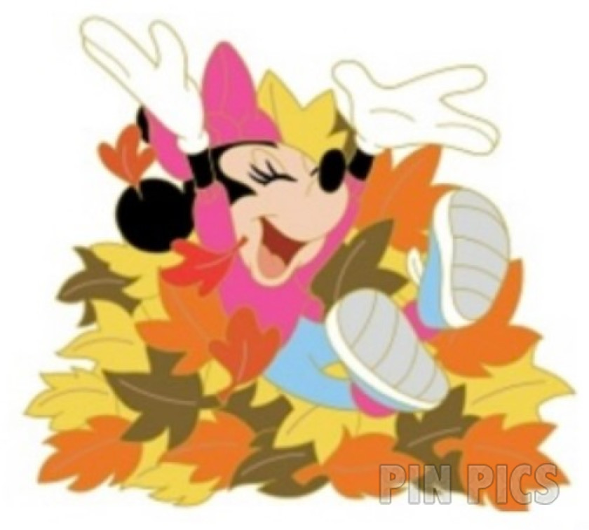 DSSH - Minnie Mouse - Jumping in Fall Leaves